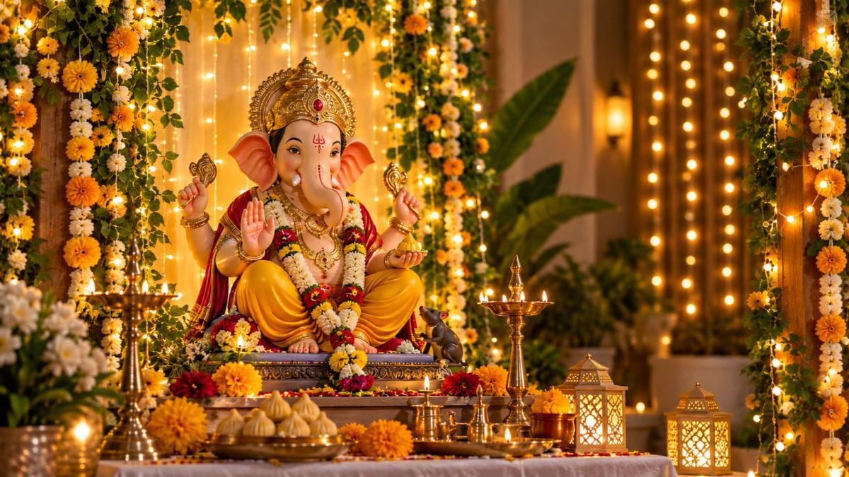 Simple Ganpati Decoration Ideas for a Beautiful Home Setup